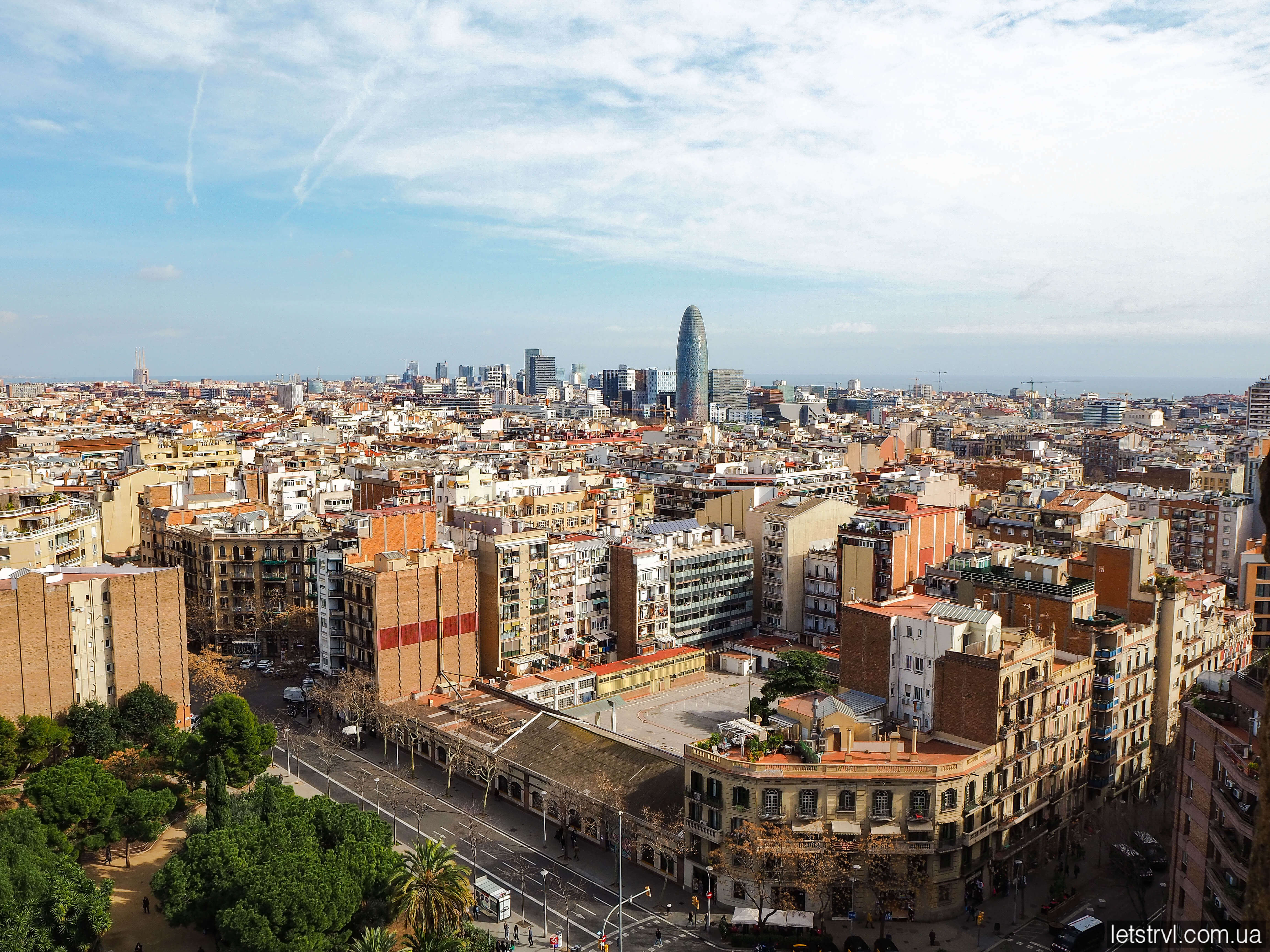 Вид з вежі Саграда Фамілія